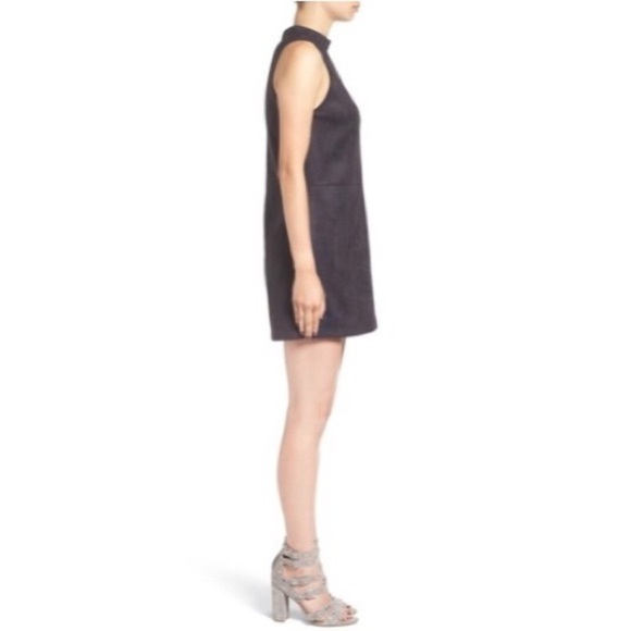 Astr the Label Faux Suede Mock Neck Shift Dress - Picture 3 of 8